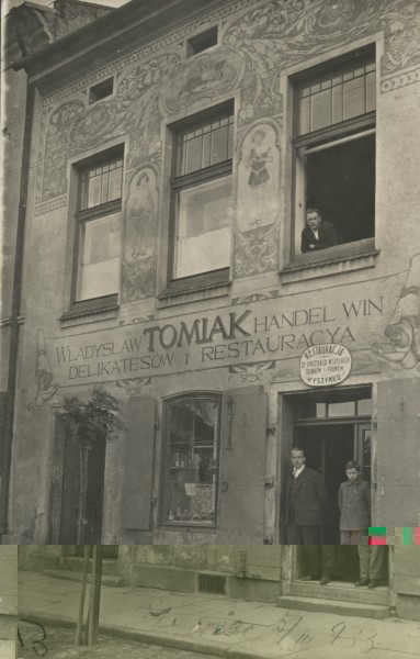 Restauracja Tomiaka na rynku, 1933 r., zbiory Jana Pudy