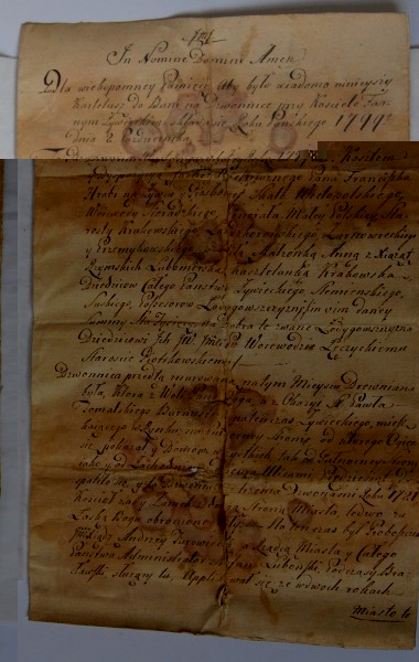 Dokumnet z 1790 r. 