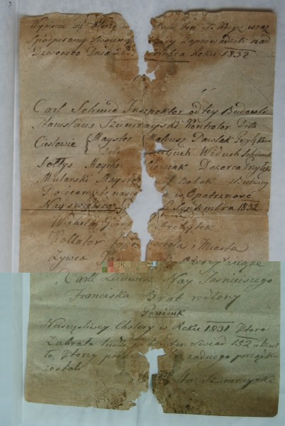 Dokumnet z 1832 r.