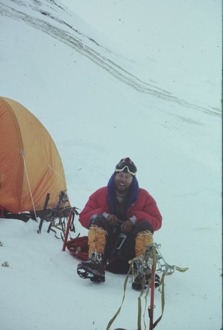 Lhotse 1979 r. Andrzej Popowicz w trzecim obozie