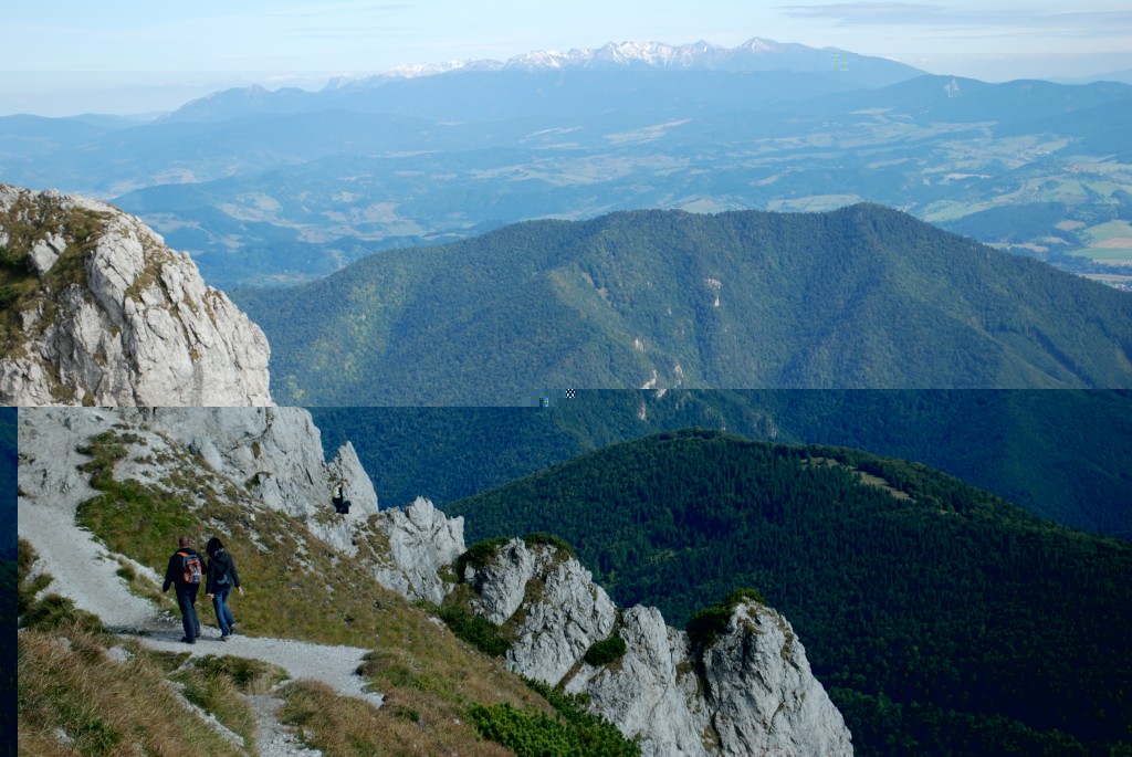 Na szczycie Wielkiego Rozsutca - widok na Tatry