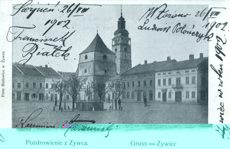Pocztówka z bani dzwonnicy z 1902 r.